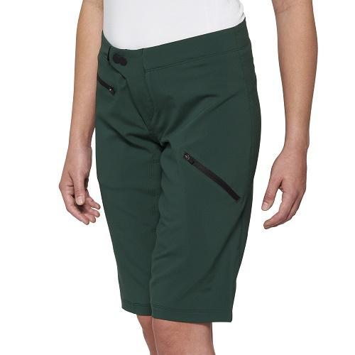 100% Ridecamp Women's All Mountain Shorts, Forest Green, Small