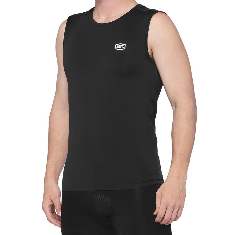 100% Basecamp Sleeveless Baselayer Jersey, Black, Large