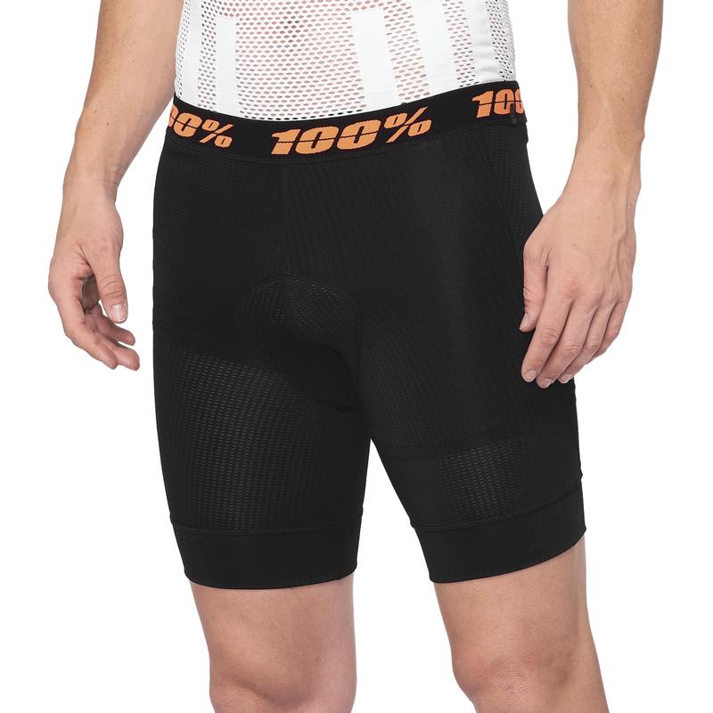 100% Men's Crux Liner Shorts, Baselayer, Black, 28