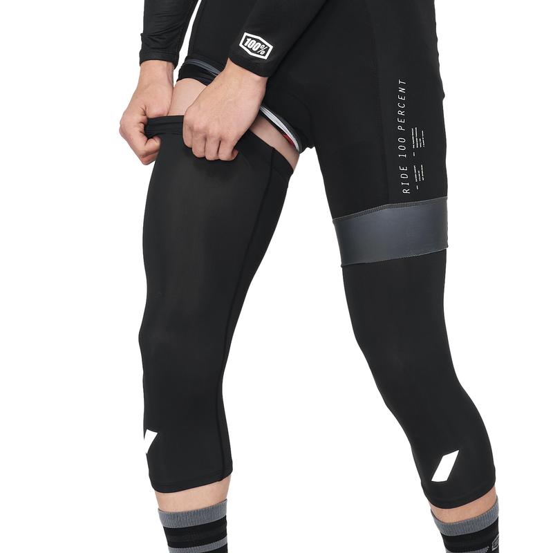 100% Exceeda Knee Warmers/Sleeves, Black, Large