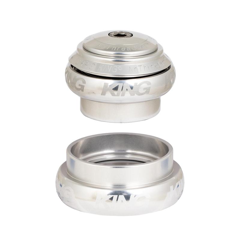 Chris King NoThreadSet Headset Tapered 34/44mm, for Tapered 1-1/4" steerer, Silver Bold