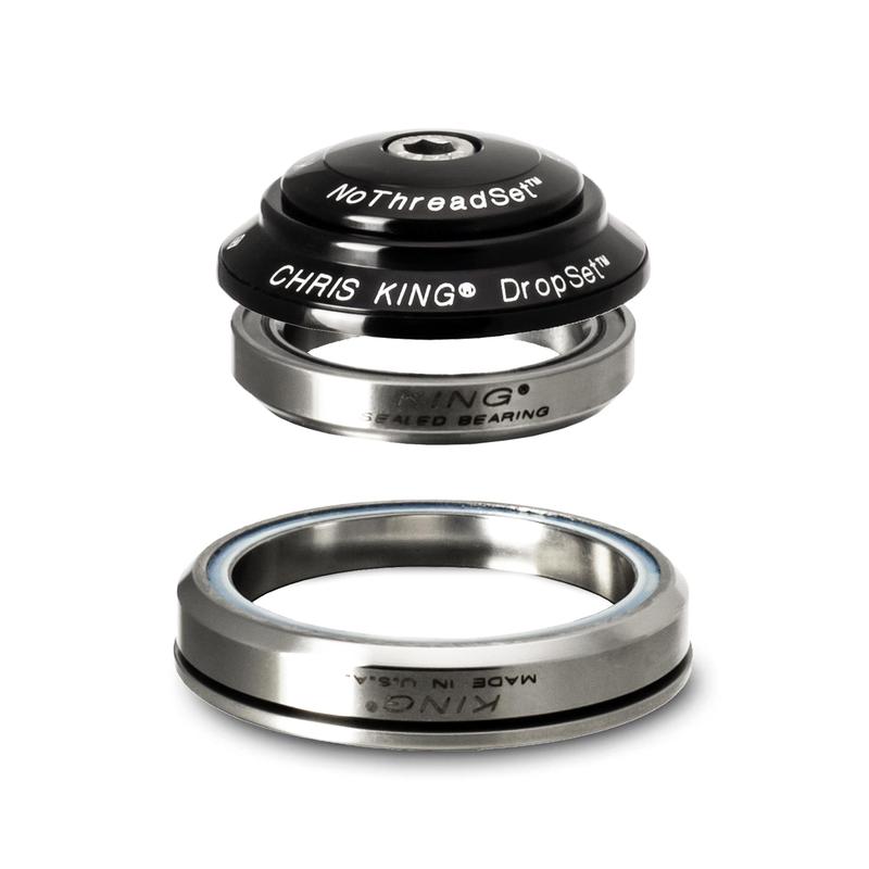 Chris King Dropset 2 Tapered Headset 42/52mm, for Tapered 1-1/8" steerer, Black
