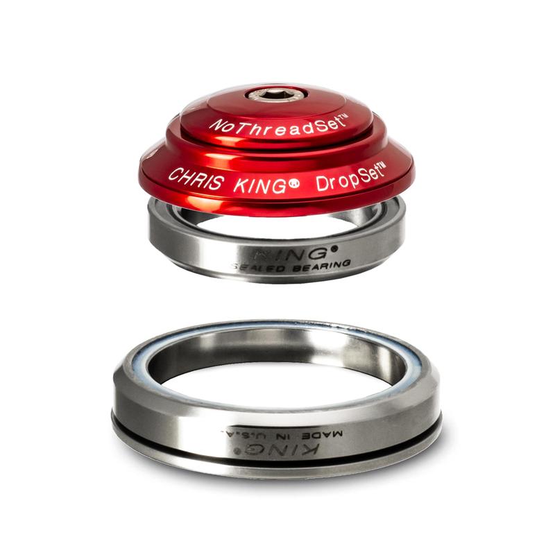 Chris King Dropset 2 Tapered Headset 42/52mm, for Tapered 1-1/8" steerer, Red