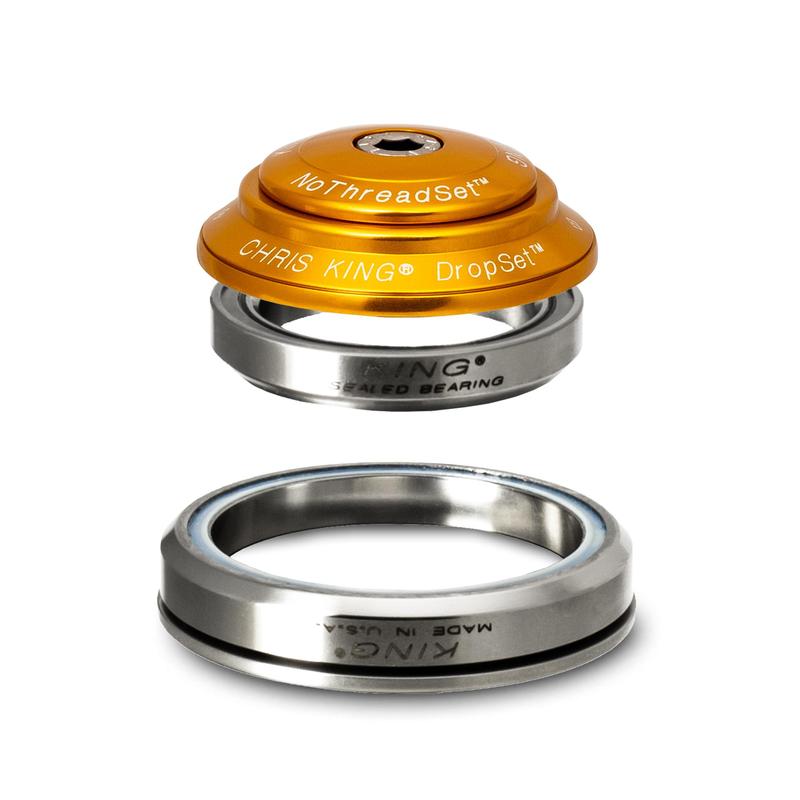 Chris King Dropset 2 Tapered Headset 42/52mm, for Tapered 1-1/8" steerer, Gold