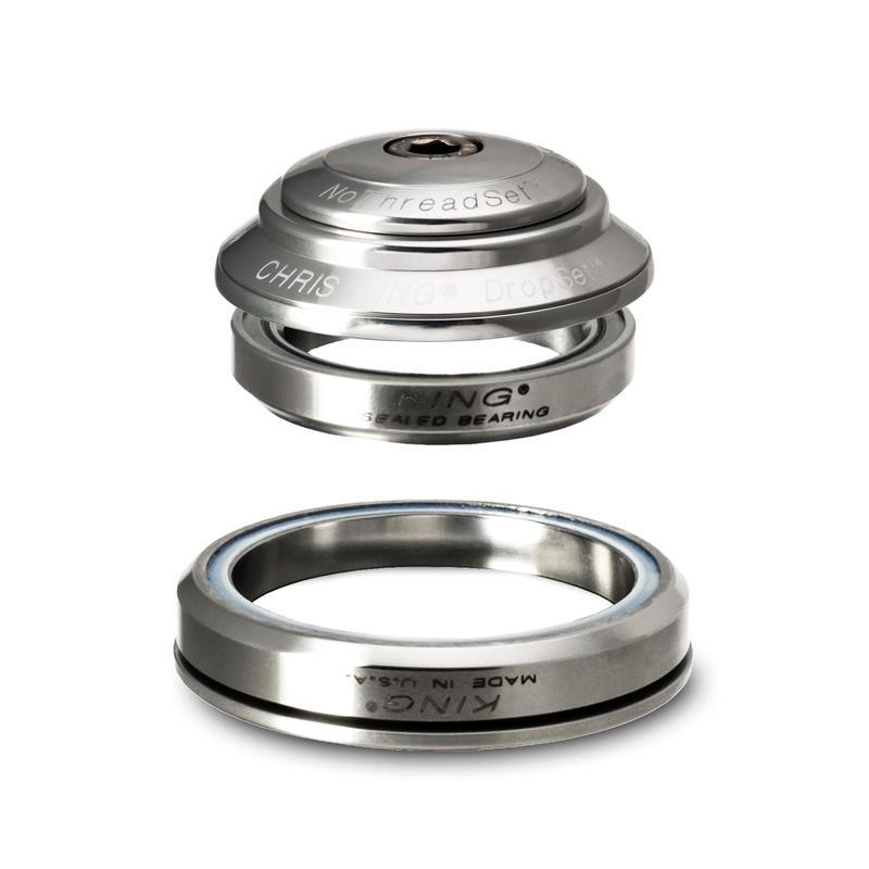 Chris King Dropset 3 Tapered Headset 41/52mm, for Tapered 1-1/8" steerer, Silver