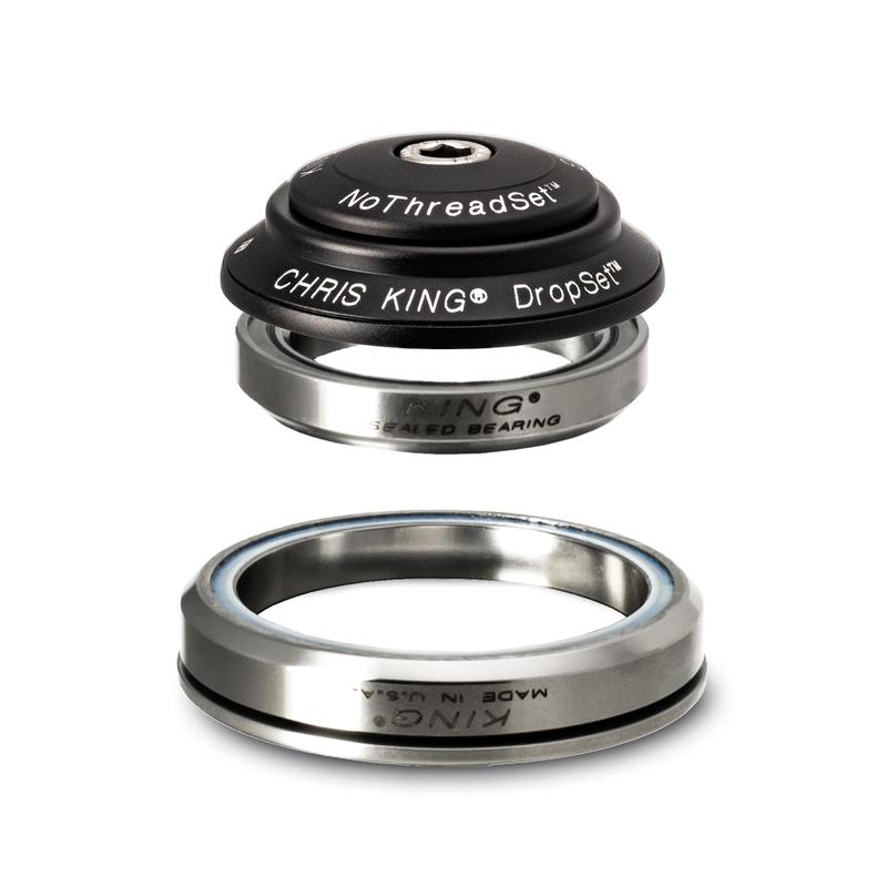 Chris King Dropset 3 Tapered Headset 41/52mm, for Tapered 1-1/8" steerer, Matte Black