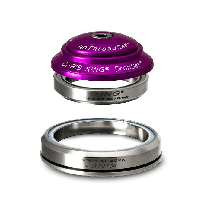 Chris King Dropset 3 Tapered Headset 41/52mm, for Tapered 1-1/8" steerer, 3D Violet