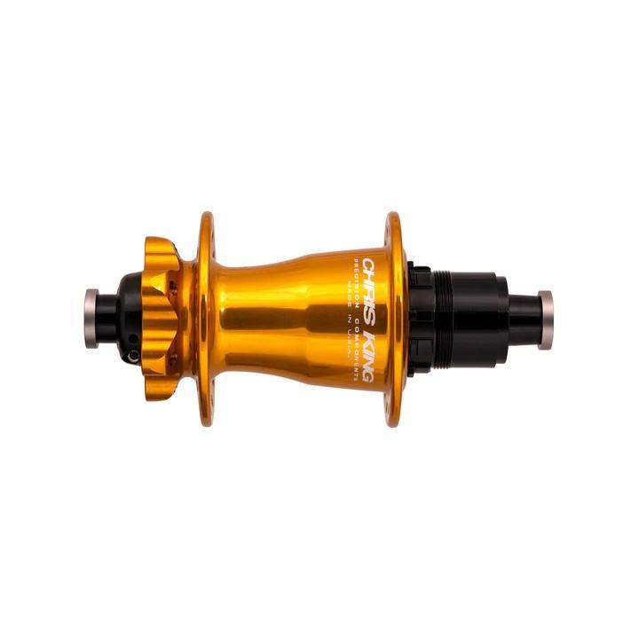 Chris King Disc Hub Rear, 6-Bolt, 32 Hole, Microspline, 148mm x 12mm Thru Axle, Gold