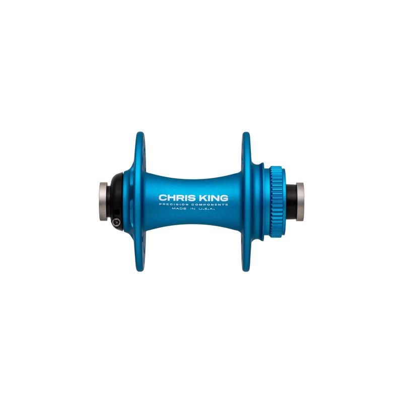 Chris King R45 Disc Hub Front, CenterLock, 24 Hole, 12mm x 100mm, Matte Turquoise