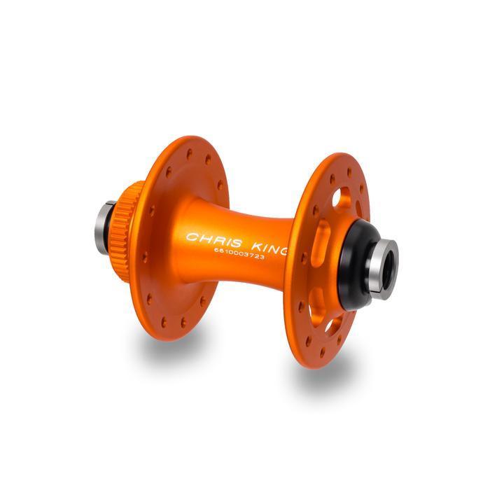 Chris King R45 Disc Hub Front, CenterLock, 28 Hole, 12mm x 100mm, Matte Mango