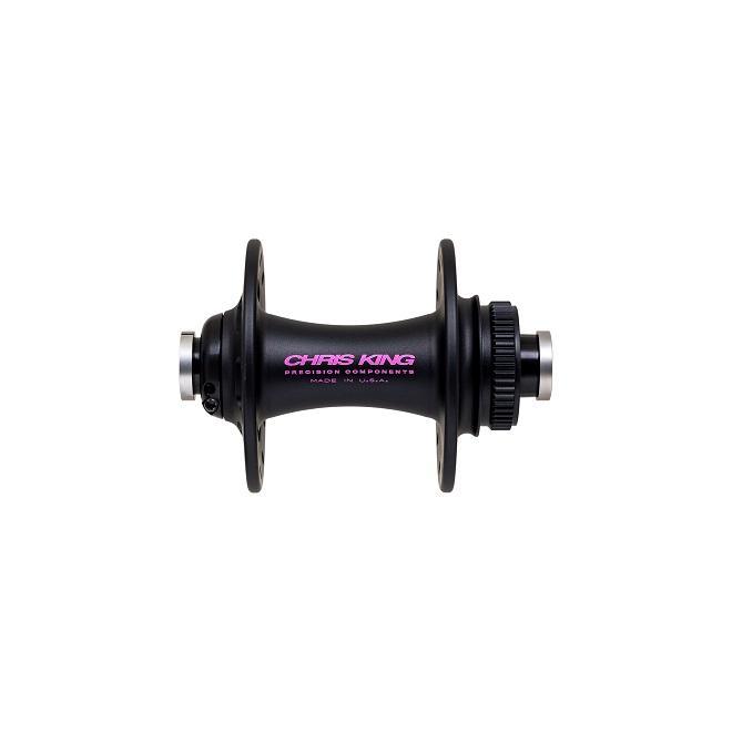 Chris King R45 Disc Hub Front, CenterLock, 28 Hole, 12mm x 100mm, Two Tone Black Punch