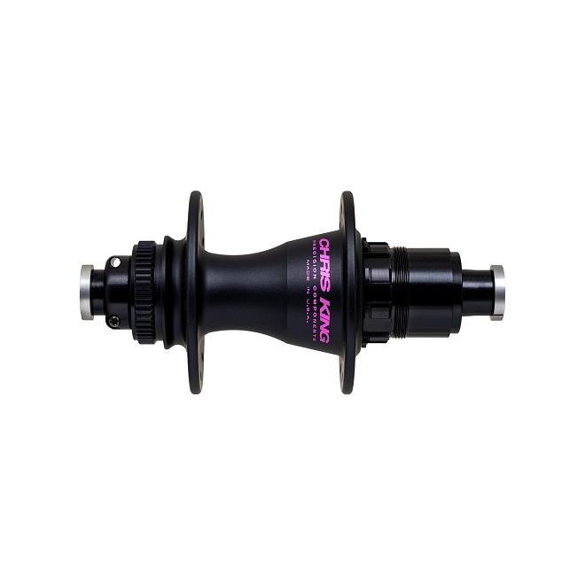 Chris King R45 Disc Hub Rear, CenterLock, 28 Hole, HG, 142mm x 12mm Thru Axle, Two Tone Black Punch