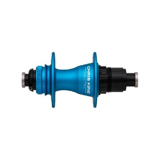 Chris King R45 Disc Hub Rear, CenterLock, 28 Hole, Microspline, 142mm x 12mm Thru Axle, Matte Turquoise
