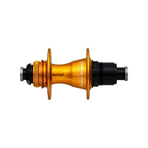 Chris King R45 Disc Hub Rear, CenterLock, 32 Hole, Microspline, 142mm x 12mm Thru Axle, Gold
