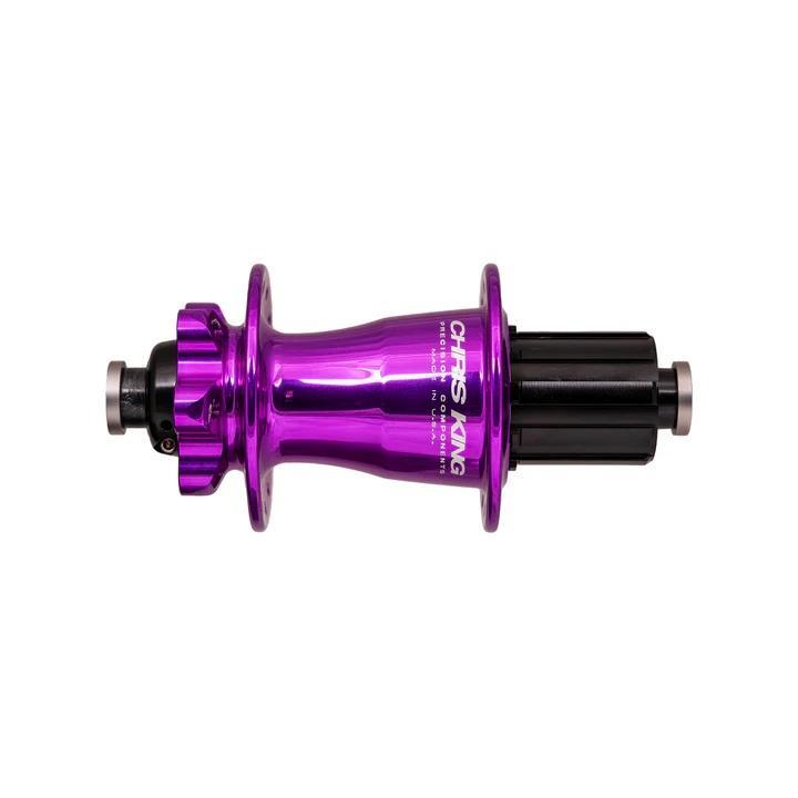 Chris King R45 Disc Hub Rear, CenterLock, 32 Hole, Microspline, 142mm x 12mm Thru Axle, 3D Violet