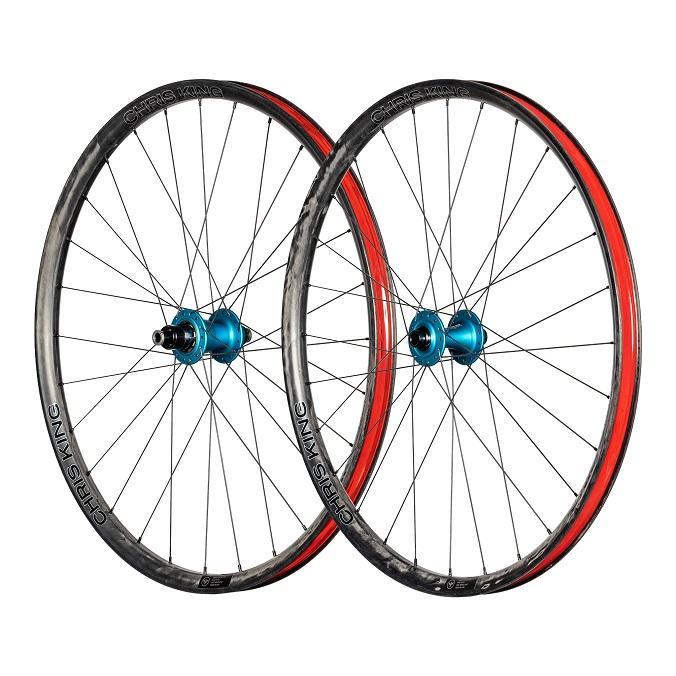 Chris King MTN30 29" Wheelset, Centerlock Hubs Front 28H (15x110mm) Rear 28H (12x157mm), Shimano Microspline, Black