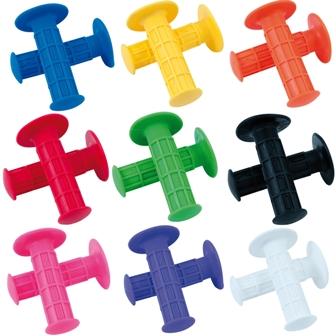 Oury BMX Single Compound Waffle Grips w/Flange, Red