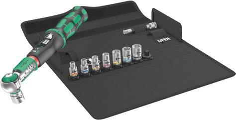 Wera Tools Safe Torque A1 Torque Wrench, Set 1, 1/4" Square Head Drive, 2-12 Nm, 10 pieces