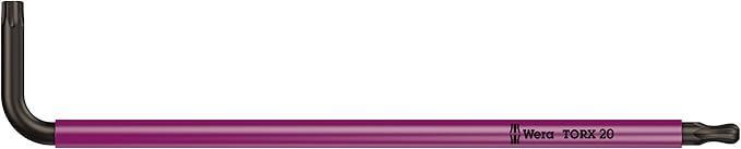 Wera Tools Torx Holding Function Long Arm L-Key, Pink, T20