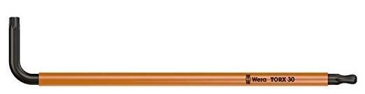 Wera Tools Torx Holding Function Long Arm L-Key, Light Orange, T30