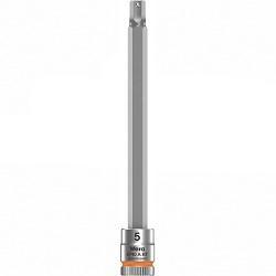 Wera Tools 8740 A HF Zyklop Bit Socket w/holding function, 1/4" drive, 5mm Hex Plus x 100mm Length