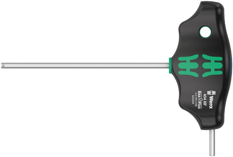 Wera Tools T-Handle HexPlus w/Holding Function, 3mm, 100mm Length