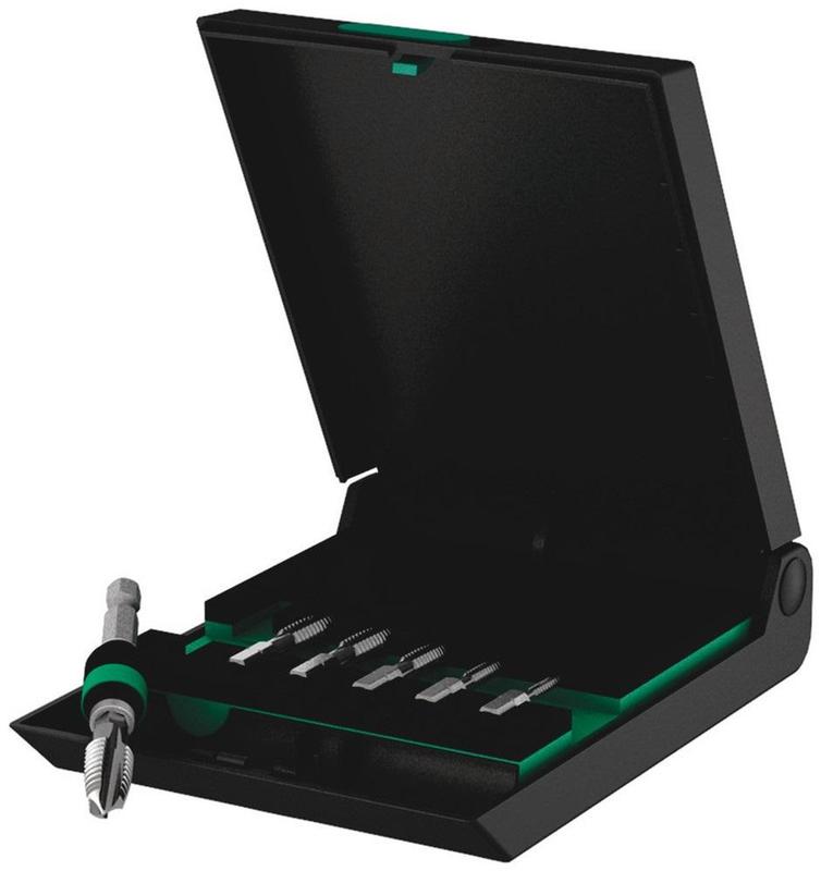 Wera Tools Tap Bit Set, Rapidaptor holder with 6 bits