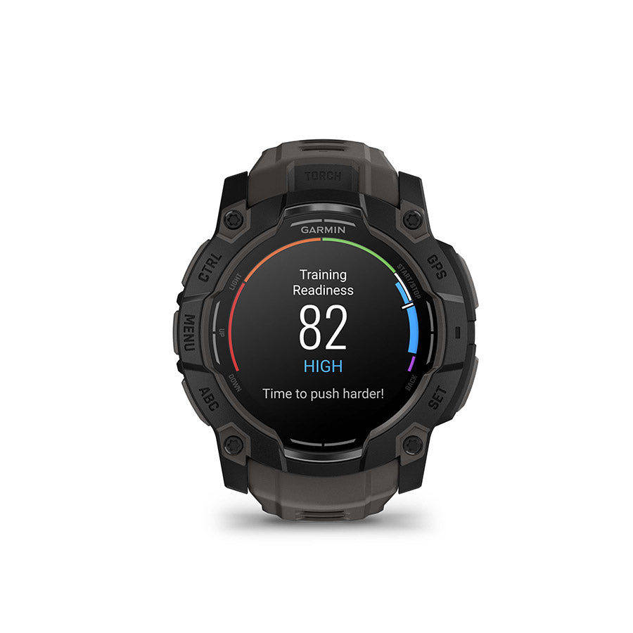 Garmin, Instinct 3 50mm AMOLED, Watch, Watch Color: Black, Wristband: Charcoal - Silicone