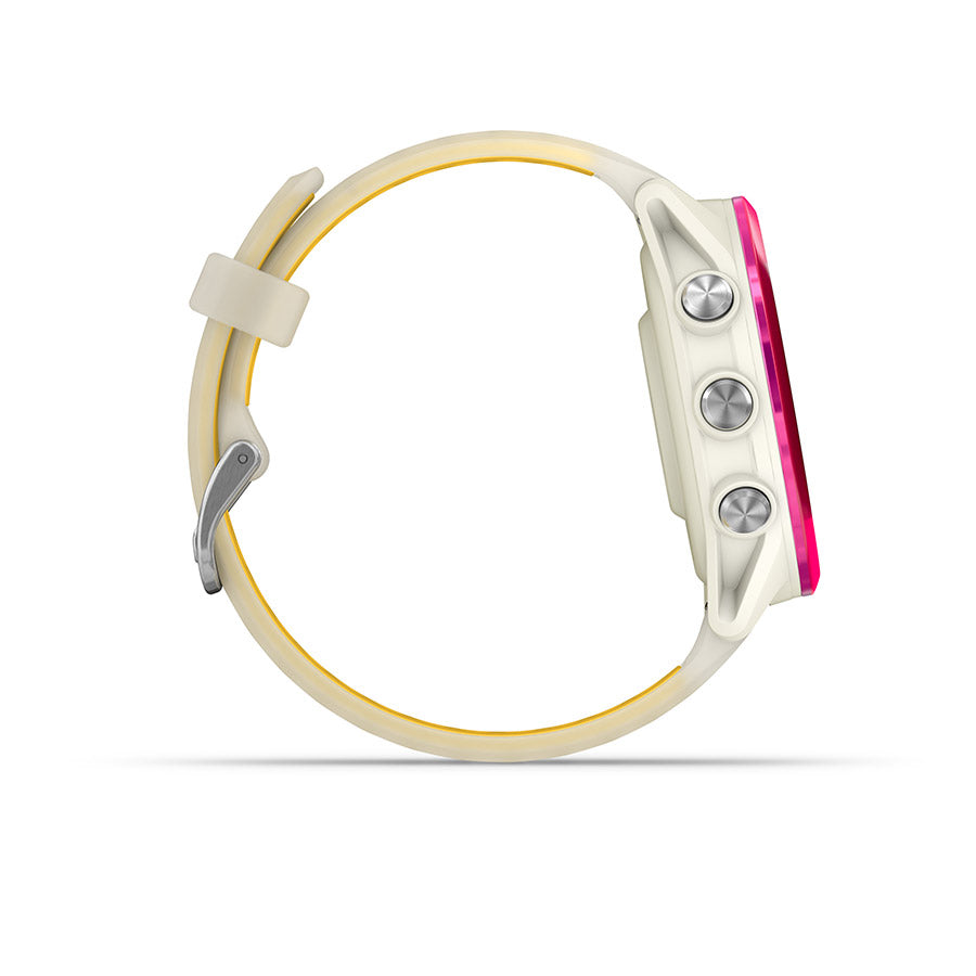 Garmin, Forerunner 570 42mm, Watch, Watch Color: Bone, Wristband: Translucent Bone/Mango - Silicone