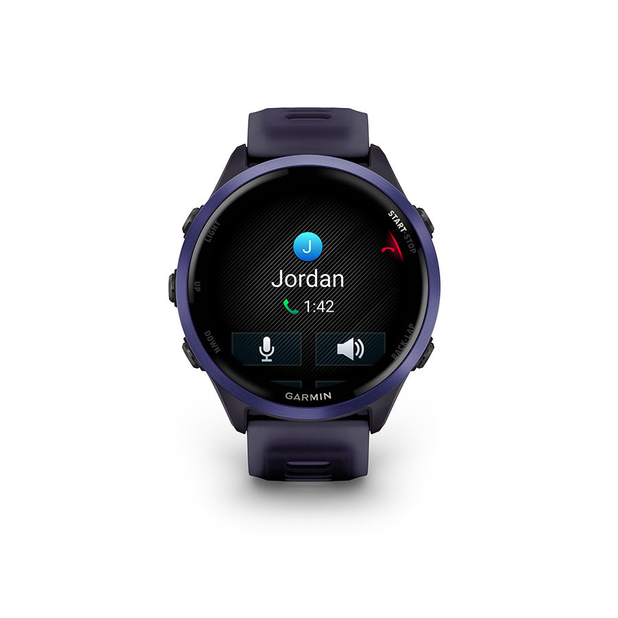 Garmin, Forerunner 570 47mm, Watch, Watch Color: Indigo, Wristband: Translucent Imperial Purple/Indigo - Silicone