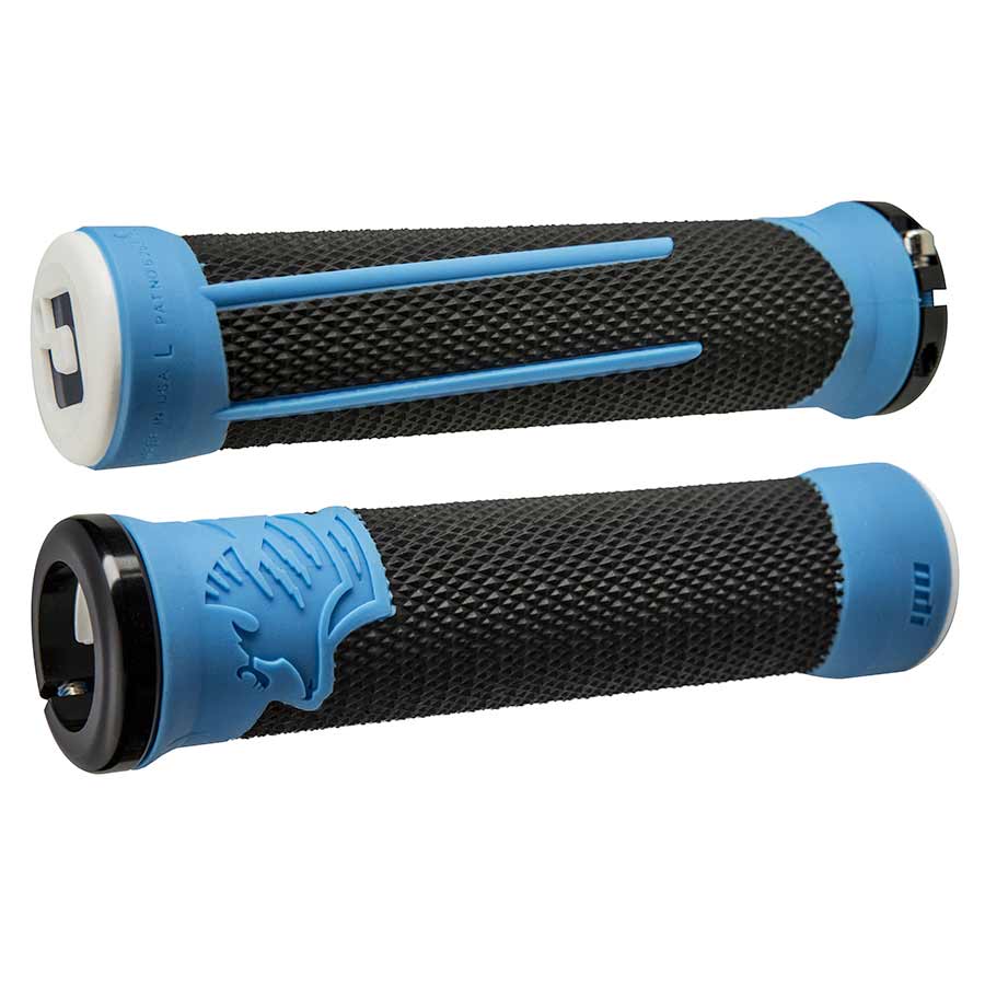 ODI, AG-2 Signature, Grips, 135mm, Black/Blue/Black, Pair