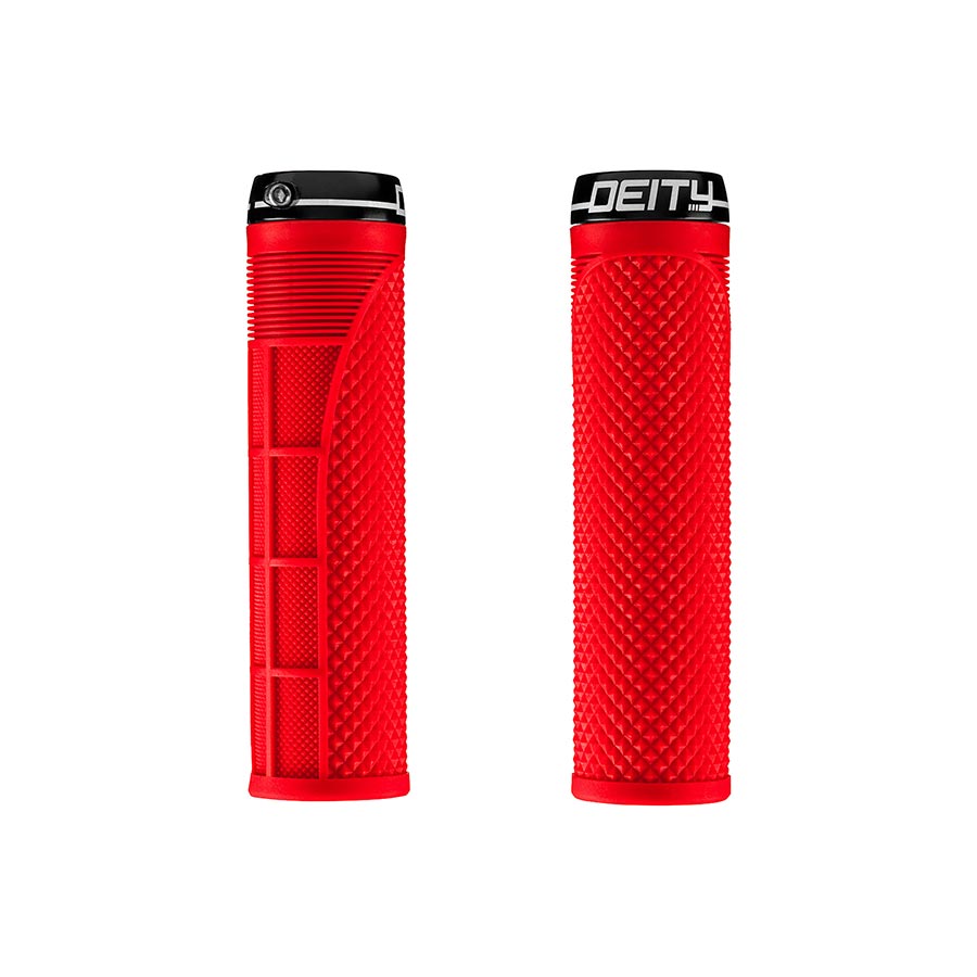 Deity, Megattack, Grips, 140mm, Red, Pair