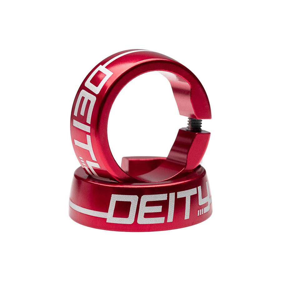 Deity, Grip Clamps for Megattack, Red, Pair