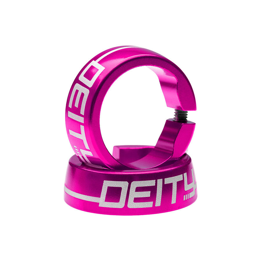 Deity, Grip Clamps for Megattack, Pink, Pair