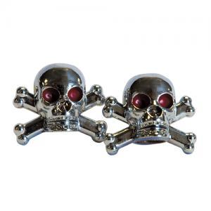 Weldtite Skull & Bones Valve Caps /pair