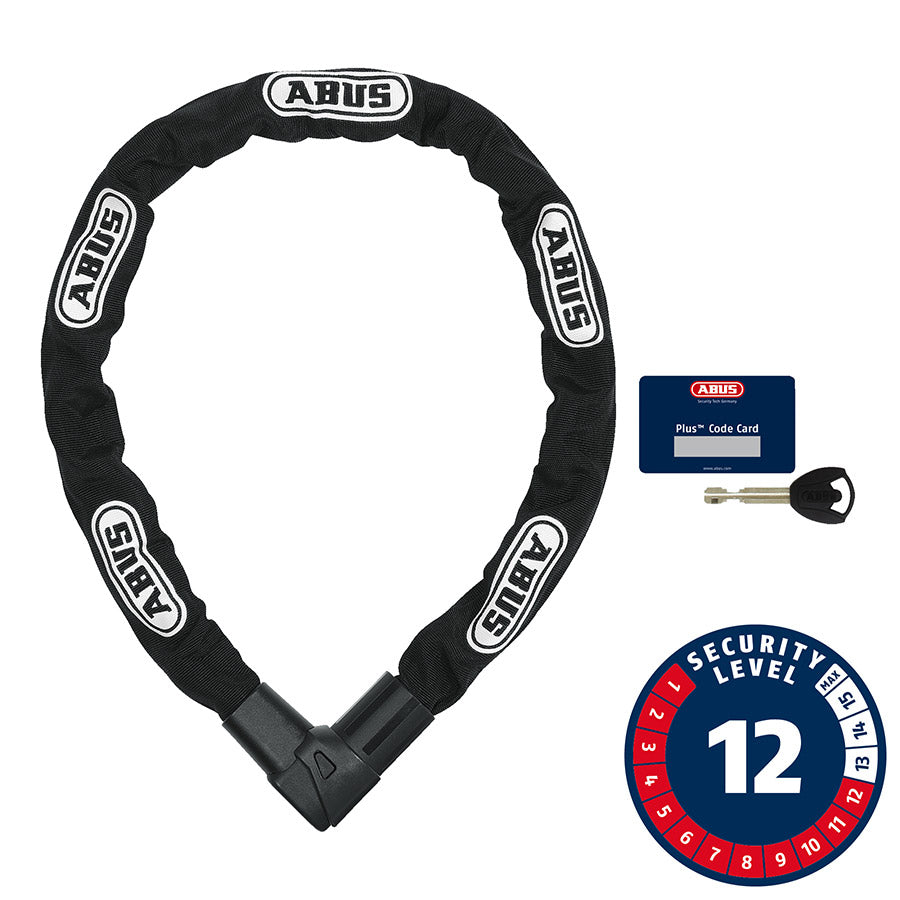 Abus, CityChain Plus 1010K, Chain Lock, Key, 9mm, 110cm, 3.6', Black