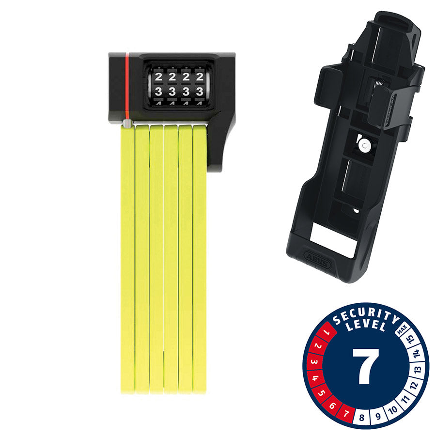 Abus, Bordo uGrip 5700C, Folding Lock, Combination, 80cm, 2.6', 5mm, Green