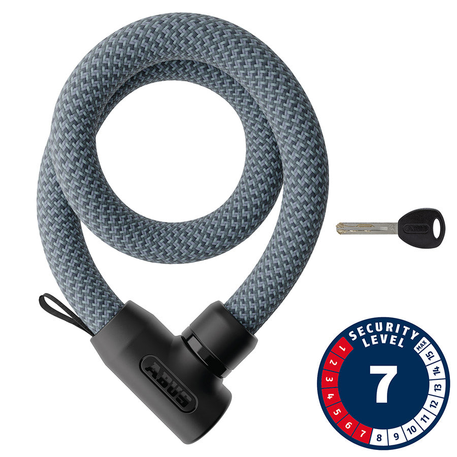 Abus, Yarnit 4004K, Chain Lock, Key, 4mm, 110cm, 3.6', Denim Blue