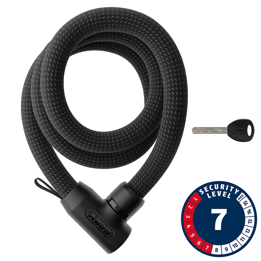 Abus, Yarnit 4004K, Chain Lock, Key, 4mm, 140cm, 4.6', Black