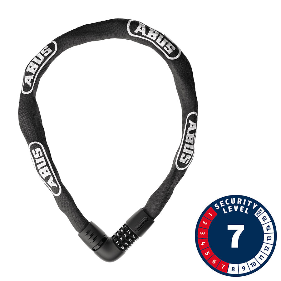 Abus, Tresor 6807C, Chain Lock, Combination, 7mm, 110cm, 3.6', Black