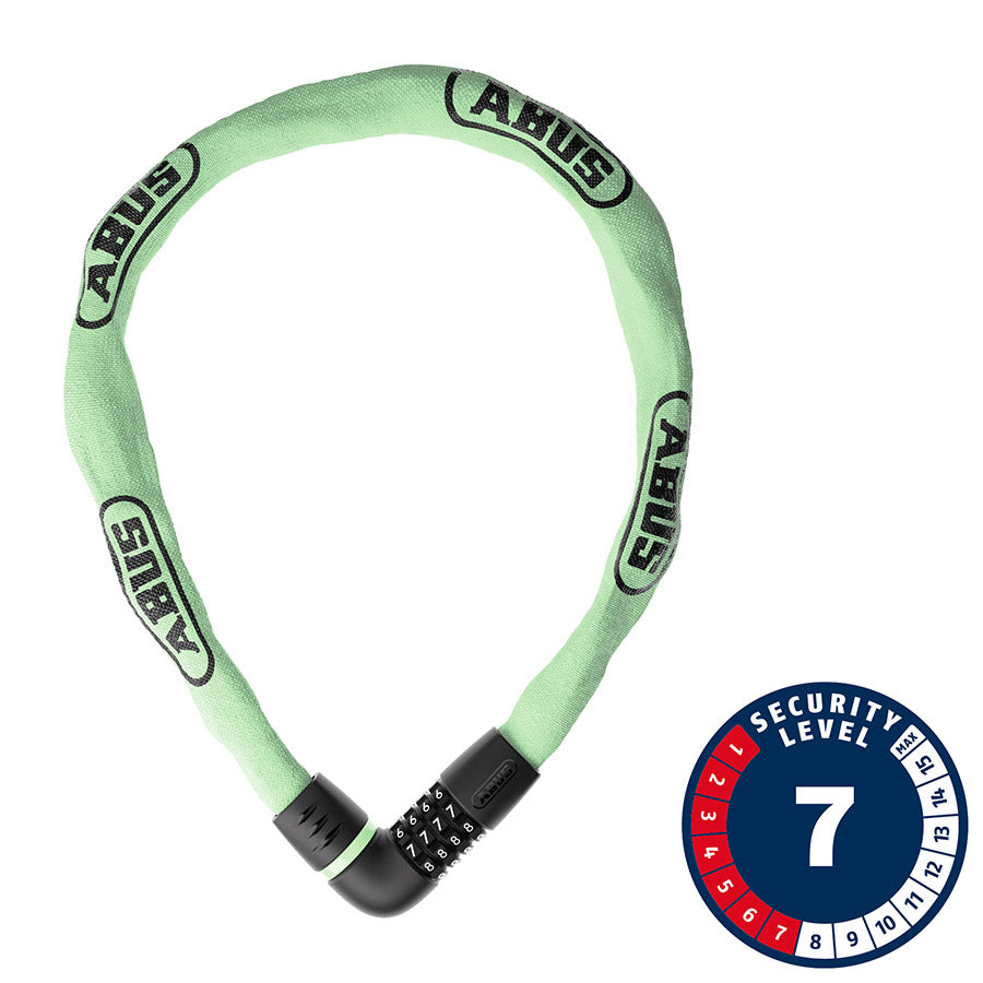 Abus, Tresor 6807C, Chain Lock, Combination, 7mm, 110cm, 3.6', Sage Green