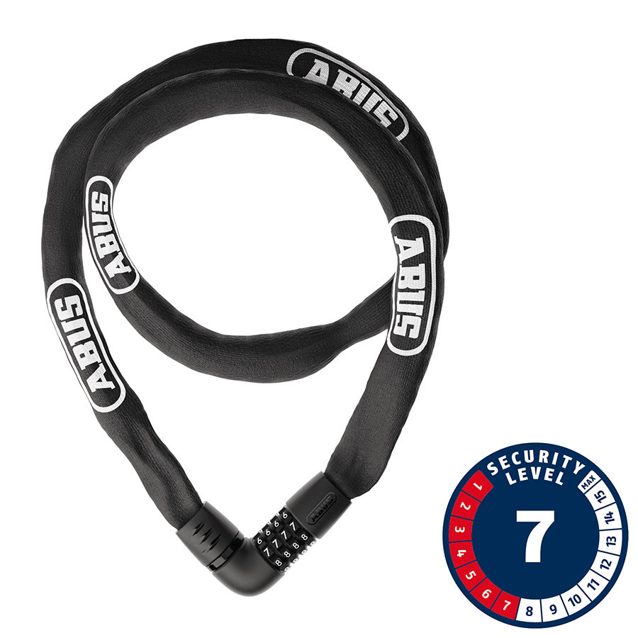 Abus, Tresor 6807C, Chain Lock, Combination, 7mm, 140cm, 4.6', Black