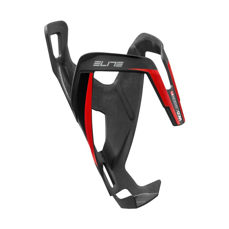 Elite Vico Carbon Bottle Cage Matte Black w/ Red Graphic