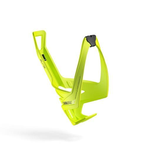 Elite Cannibal XC Fiber Reinforced Composite Bottle Cage Gloss Fluo Yellow w/ Black Graphic