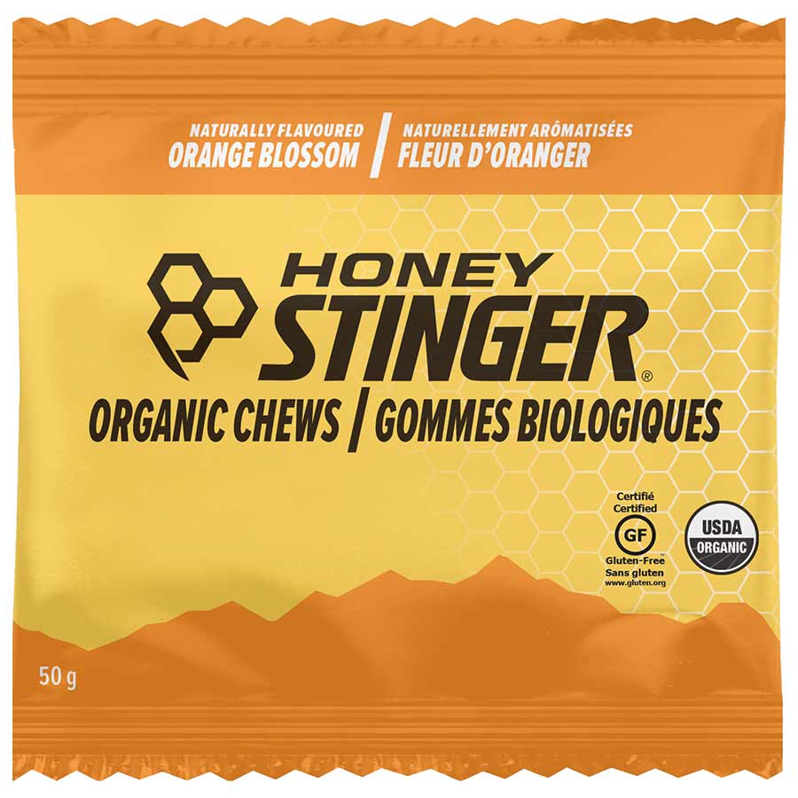 Honey Stinger, Organic Energy Chews, Box of 12 x 50g, Orange