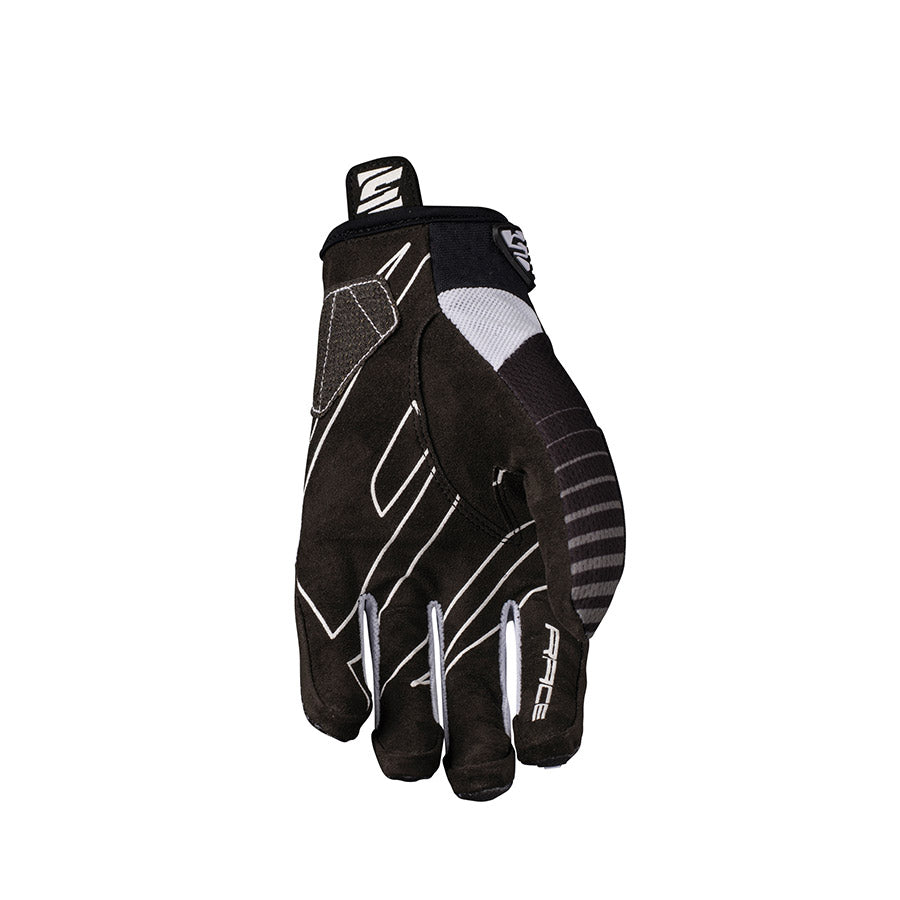 Five Gloves, Race, Full Finger Gloves, White/Black, XS, Pair