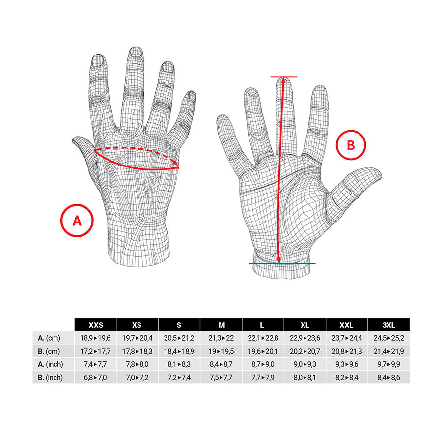 Five Gloves, XR-Ride, Full Finger Gloves, Red, L