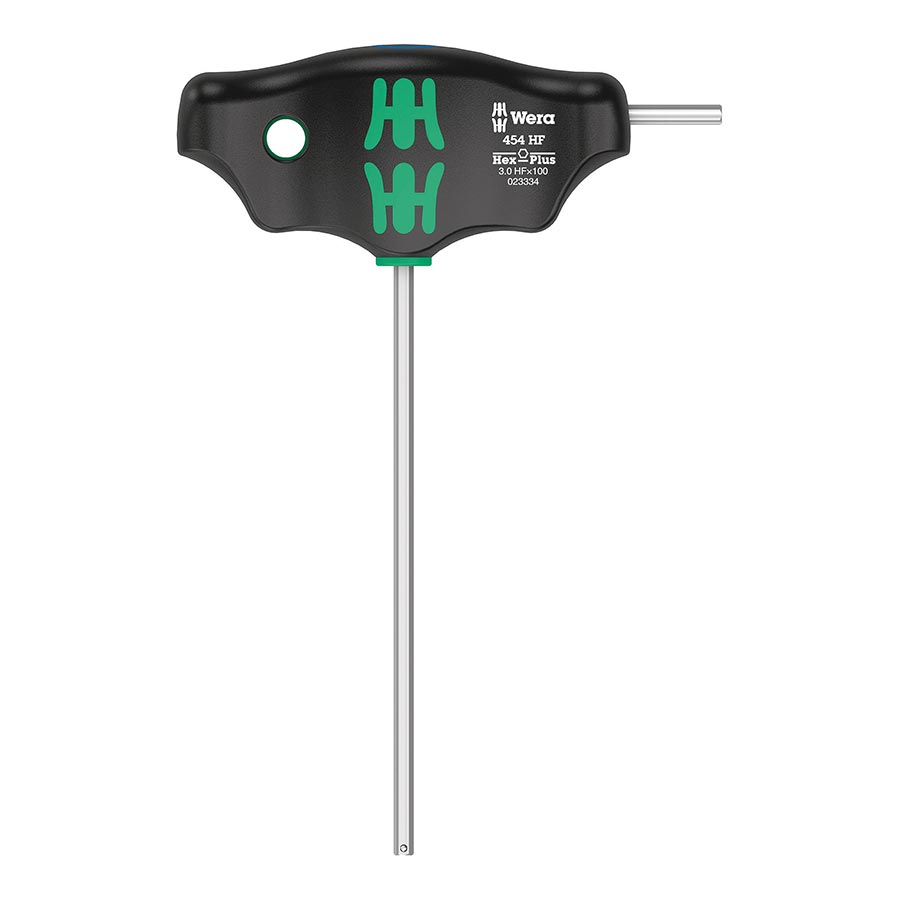 Wera, 454 T-handle Hex-Plus, Hex Wrench, Hex 3.0 x100mm HF, Metric