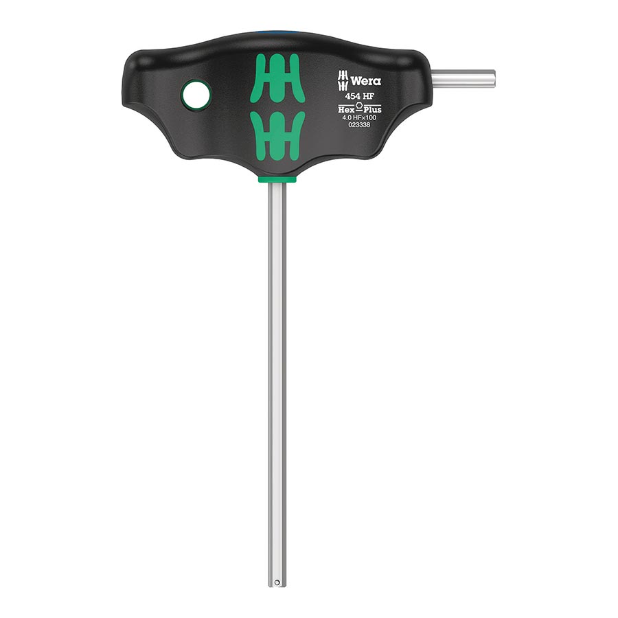Wera, 454 T-handle Hex-Plus, Hex Wrench, Hex 4.0 x100mm HF, Metric