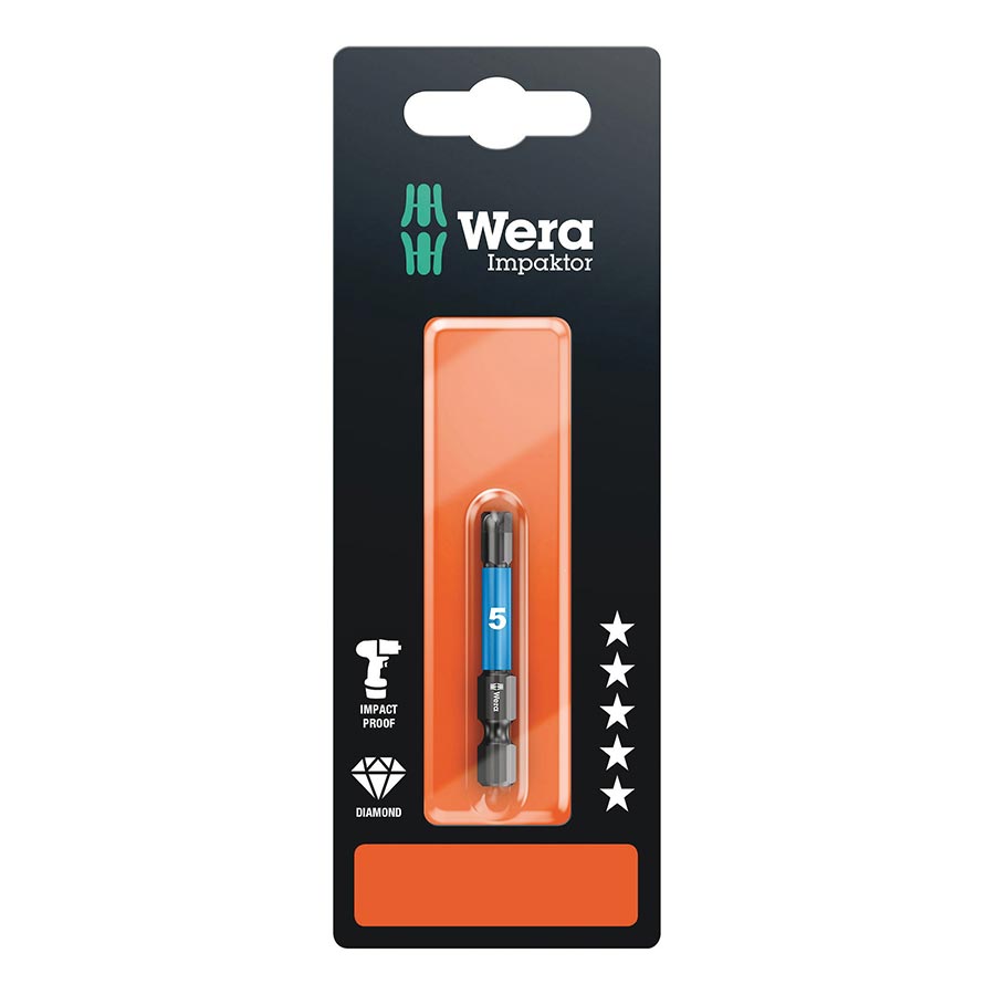Wera, 840/4 IMP DC Impaktor bits SB, Hex-Plus 5.0 x 50mm
